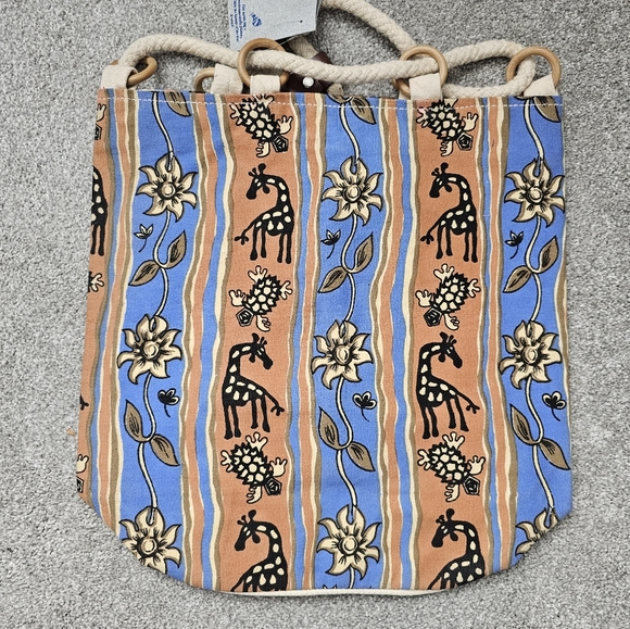 Canvas Giraffe and Turtle Bag - Picture 1 of 11
